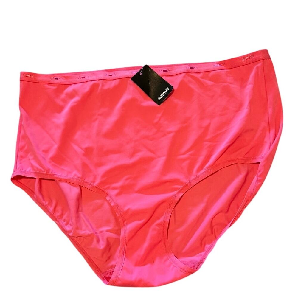 NWT Avenue Micro Full Brief Underwear Panties Pink Women's Plus Size 26/28